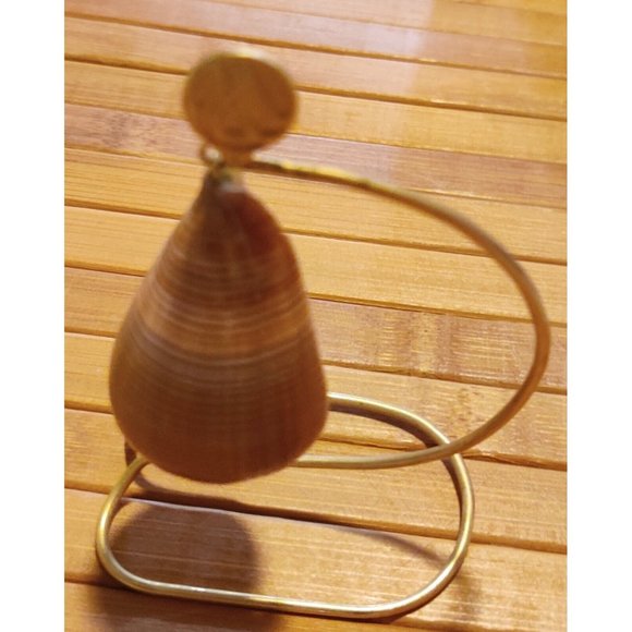 Brown Fig Cone Conus Figulinus Seashell Hanging Display Nautical Decor 3.5x3x1.5 - Picture 7 of 13